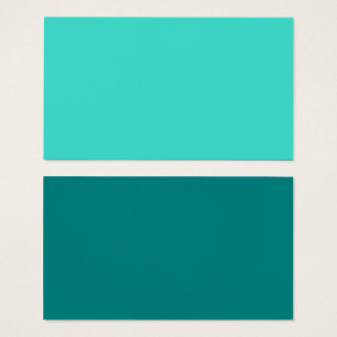 Cartes de visite blancs turquoise et Turquoise