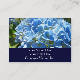 Cartes de visite bleues Fleur Nature Fleurs Coloré