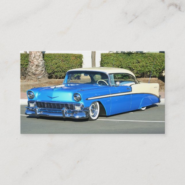 Cartes de visite bleus classiques de voiture (Devant)