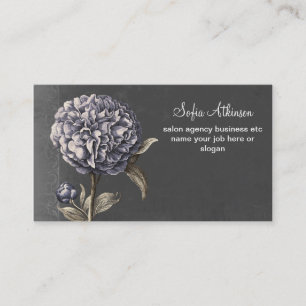 cartes de visite bleus de cru de fleur