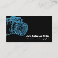 Cartes de visite bleus de photographe de rayon X