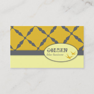Cartes de visite bleus d'or