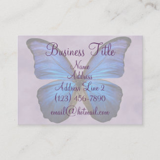 Cartes de visite bleus magnifiques de papillon de