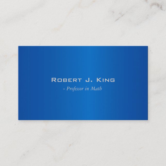 Cartes de visite bleus simples et élégants (Devant)