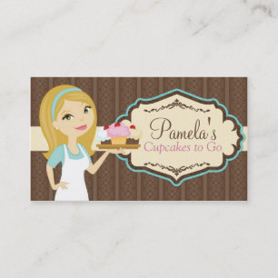 Cartes de visite blonds D11 de petit gâteau de