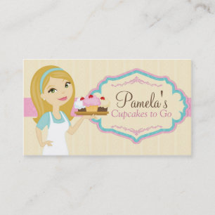 Cartes de visite blonds D13 de petit gâteau de