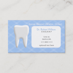 Cartes de visite Blue Dental avec carte de rendez-
