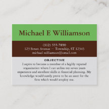 Cartes de visite Brown de RÉSUMÉ de vert de rayure