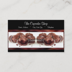 Cartes de visite Brown et noirs de petit gâteau