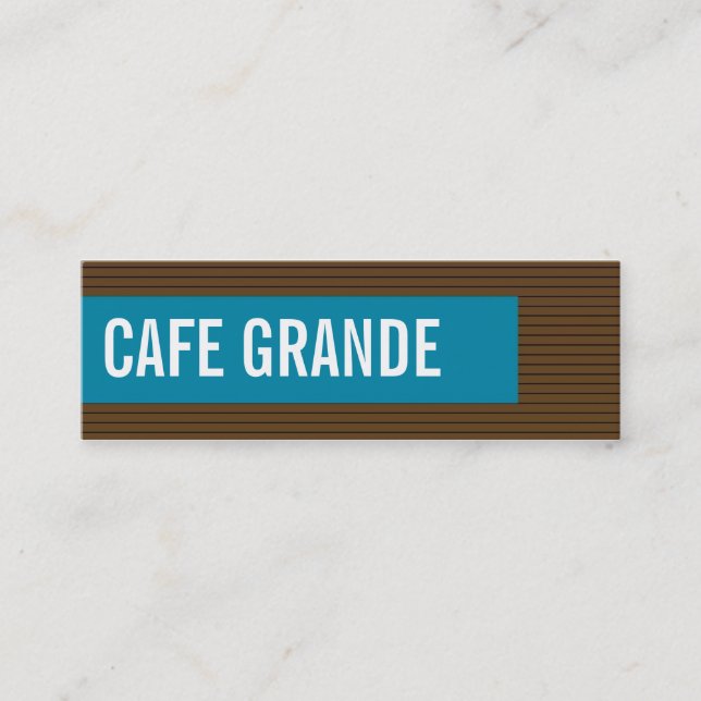 cartes de visite > café grande [chocolat : turquoi (Devant)