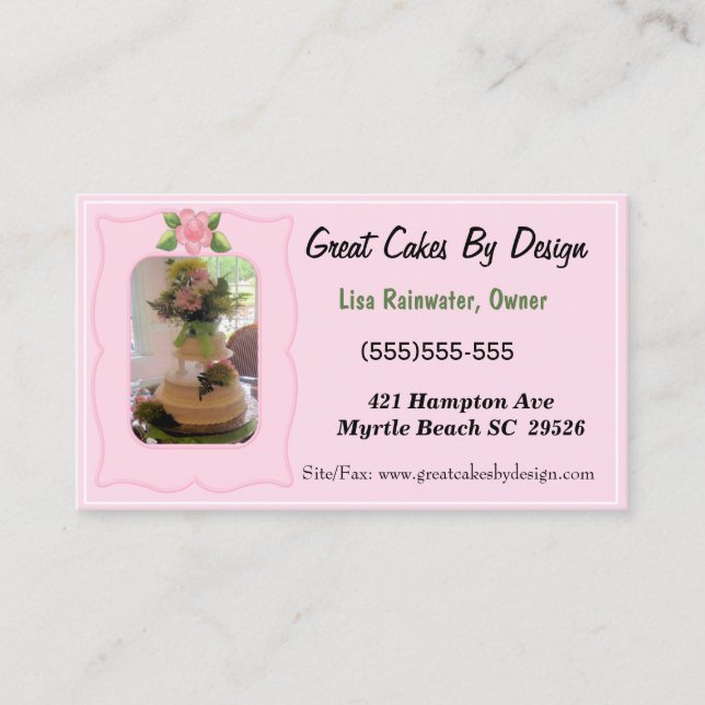 Cartes de visite Cake Baker (Devant)