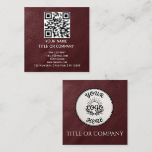 Cartes de visite carrées modernes, Code QR