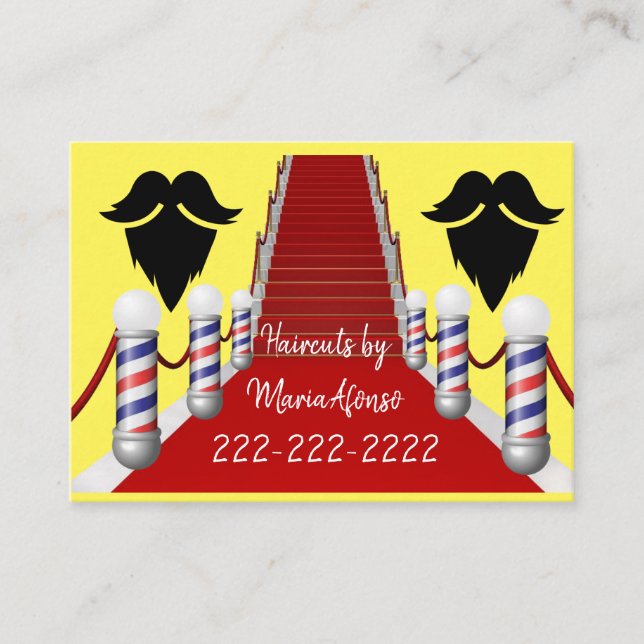 Cartes de visite, Cartes de visite Barbershop (Devant)