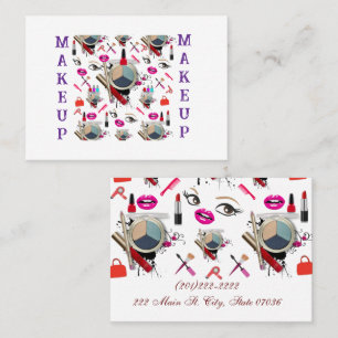 Cartes de visite, Cartes de visite violettes et bl