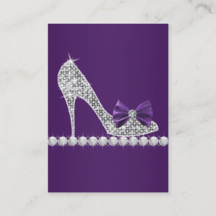 Cartes de visite Chaussure à talons hauts violette