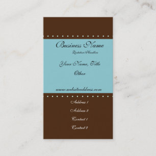 Cartes de visite chics Brown et de Teal D3 w/Dots