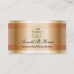 Cartes de visite chics d'agent immobilier