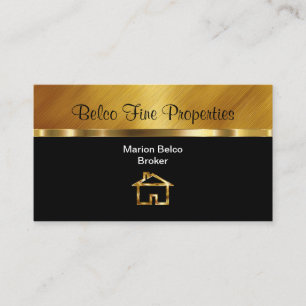 Cartes de visite chics d'agent immobilier