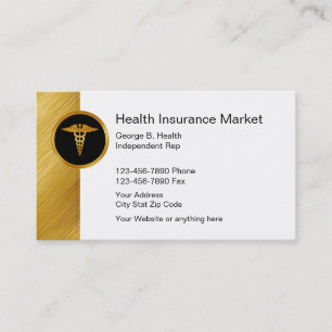 Cartes de visite chics d'assurance maladie