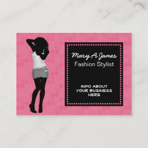 cartes de visite chics de boutique de mode