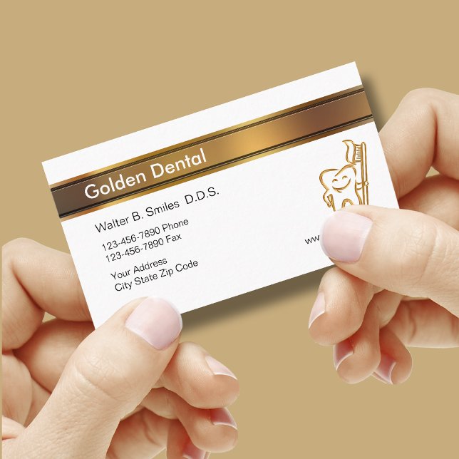 Cartes de visite chics de dentiste (Créateur téléchargé)