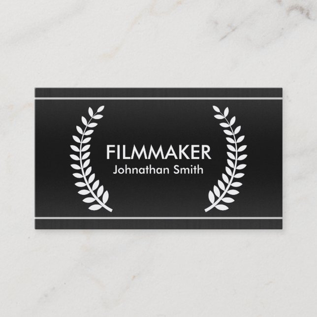 Cartes de visite chics de lauriers de film pour (Devant)