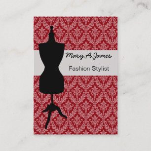 cartes de visite chics de mannequin de couturière