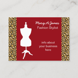cartes de visite chics de mannequin de couturière