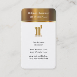 Cartes de visite chics de pharmacie