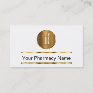 Cartes de visite chics de pharmacie