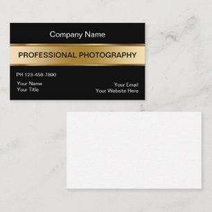 Cartes de visite chics de photographe