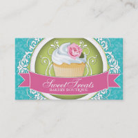 Cartes de visite chics et élégants de petit gâteau