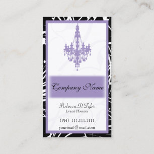 cartes de visite chics violets