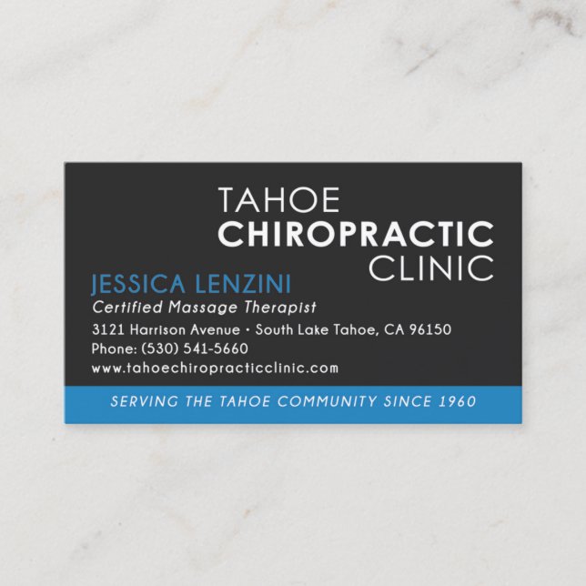 Cartes de visite chiropraticiens - JL personnalisé (Devant)