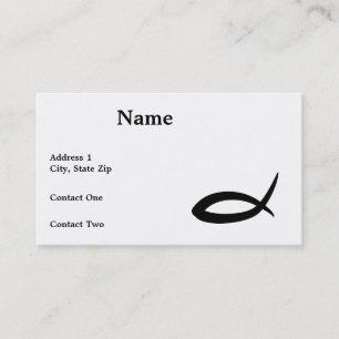 Cartes de visite chrétiens de poissons