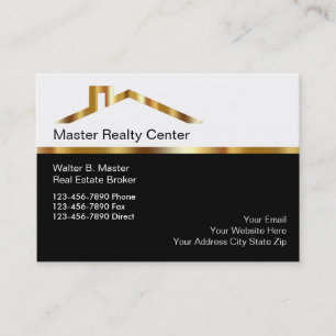 Cartes de visite classieux d'agent immobilier