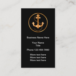 Cartes de visite classiques à thème nautique