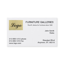 Cartes de visite classiques avec logo beige