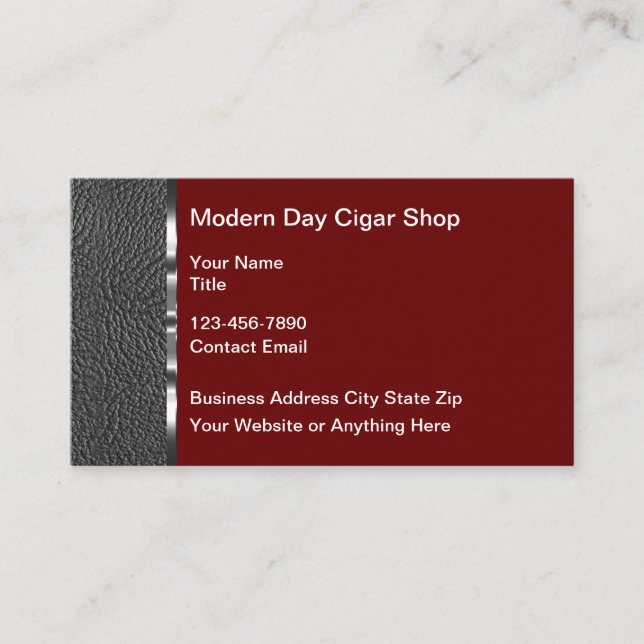 Cartes de visite Classy Cigar Smoke Shop (Devant)