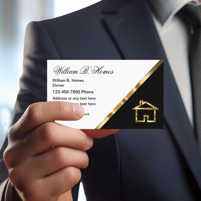 Cartes de visite Classy Home Builder (Créateur téléchargé)