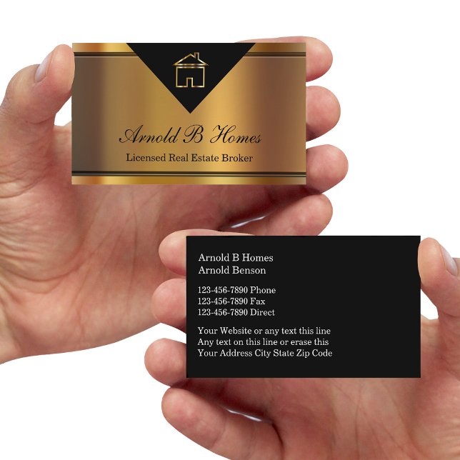 Cartes de visite Classy Realtor (Créateur téléchargé)