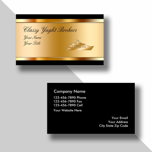 Cartes de visite Classy Yacht Broker (Créateur téléchargé)
