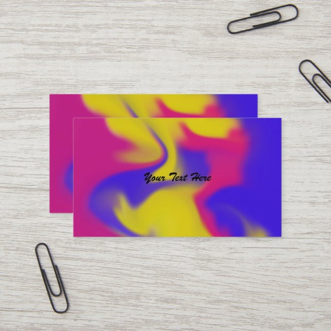 Cartes de visite colorés (Devant/Arrière en situation)