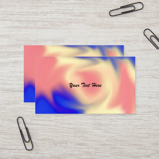 Cartes de visite colorés (Devant/Arrière en situation)