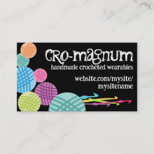 Cartes de visite colorés de crochets de crochet d