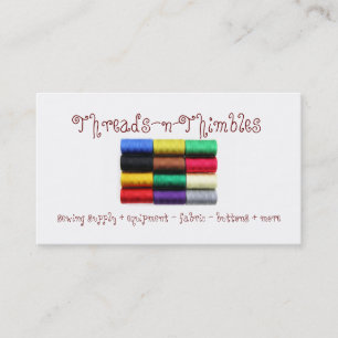 Cartes de visite colorés de fil