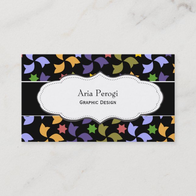 Cartes de visite colorés de motif d'Espagnol (Devant)