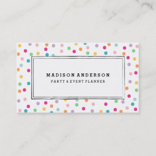 Cartes de visite colorés des confettis  