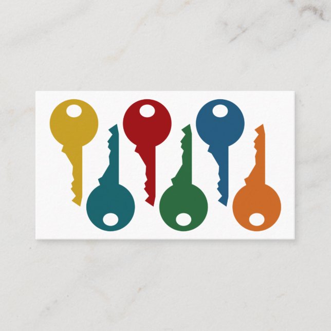 Cartes de visite colorés Locksmith (Devant)