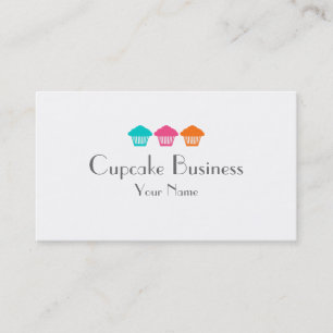 Cartes de visite colorés simples de boulangerie de